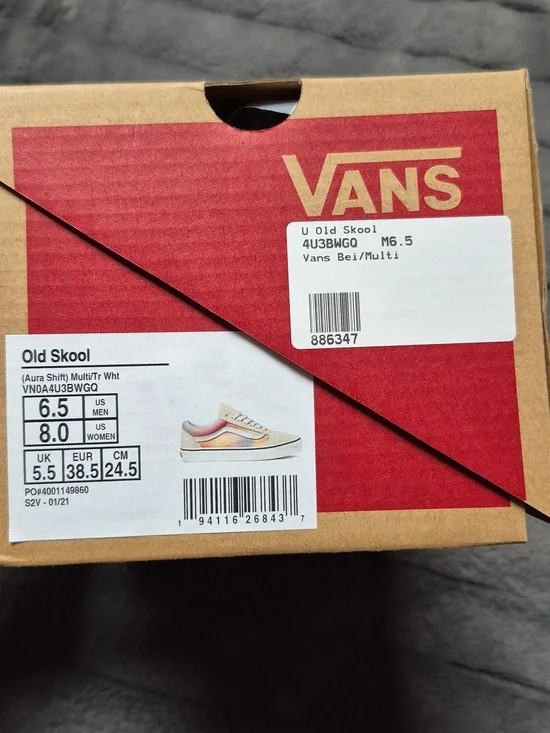 Vans Old Skool Unisex Aura Shift Suede Beige & Pastel Sneakers SZ 6.5 M/8 W, NWT - Picture 8 of 14